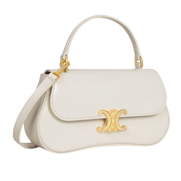 CELINE TEEN LOLA IN SHINY CALFSKIN WHITE COTTON - Image 7