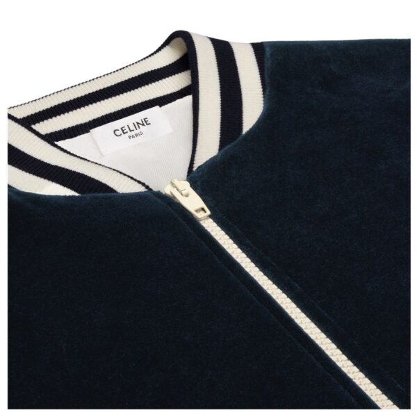 CELINE TRIOMPHE TEDDY JACKET IN VELVET JERSEY - Image 3