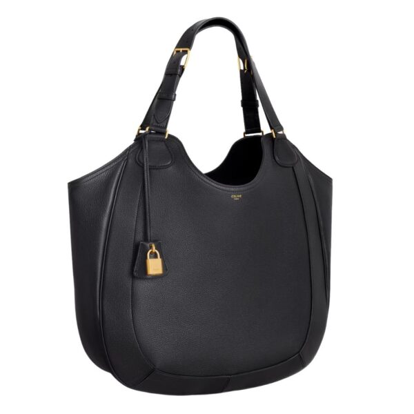 CELINE MEO BAG IN SUPPLE GRAINED CALFSKIN BLACK - Image 4