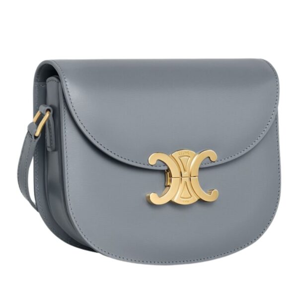CELINE BESACE CLEA IN SHINY CALFSKIN BLUE GREY - Image 4