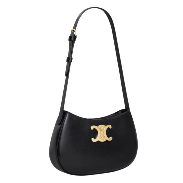 CELINE MEDIUM TILLY BAG IN SHINY CALFSKIN BLACK - Image 4