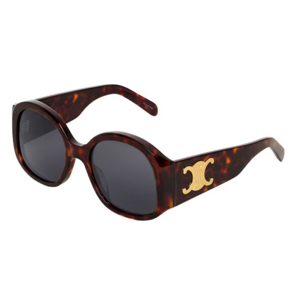 CELINE TRIOMPHE XL 02 SUNGLASSES IN ACETATE RED HAVANA - Image 4