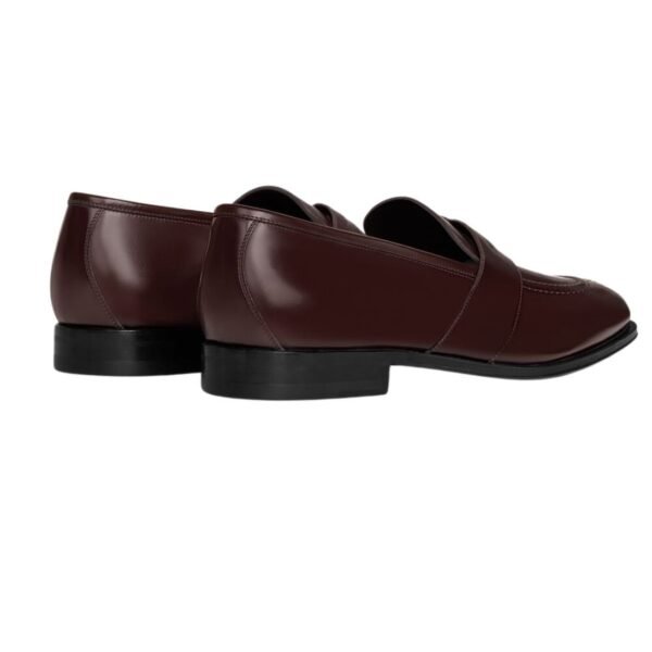 CELINE MALAQUAIS PENNY TRIOMPHE LOAFER IN POLISHED BULL DARK BROWN - Image 4