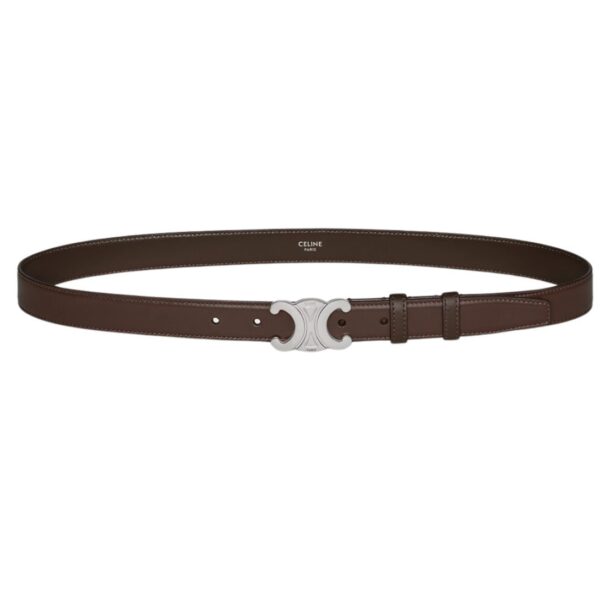 CELINE MEDIUM TRIOMPHE BELT IN TAURILLON LEATHER ECORCE - Image 4