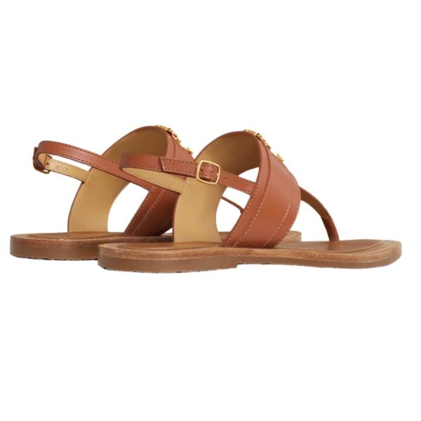 CELINE LYMPIA TRIOMPHE THONG IN CALFSKIN TAN - Image 4