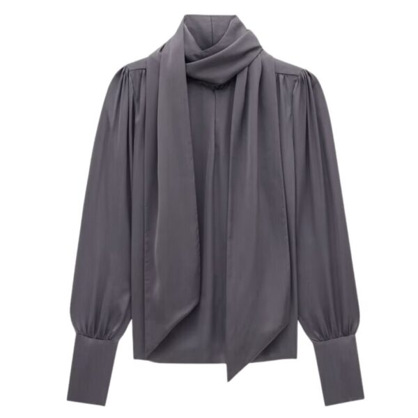 SAINT LAURENT BLOUSE IN SILK CHARMEUSE - Image 4
