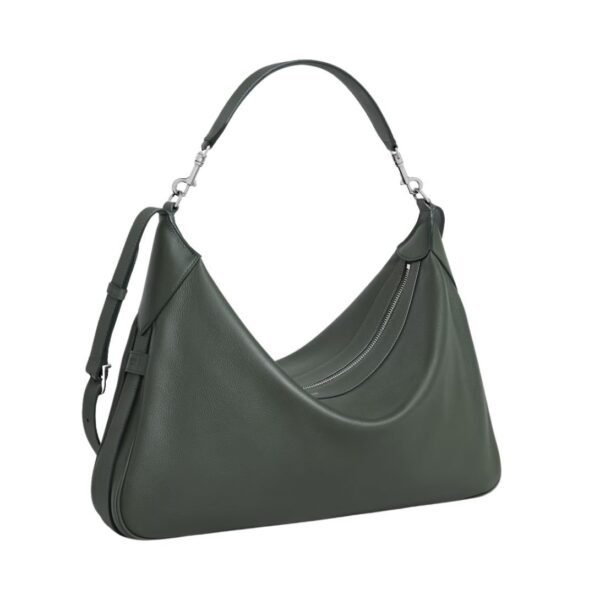 CELINE LARGE STRAP ROMY IN SUPPLE GRAINED CALFSKIN DARK ARMY - Image 5