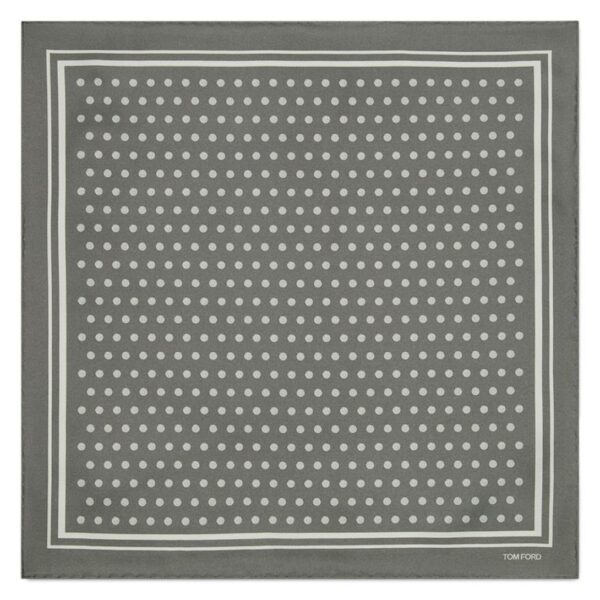 TOM FORD POLKA DOT SQUARE DESIGN POCKET SQUARE AVIAN BLUE - Image 3