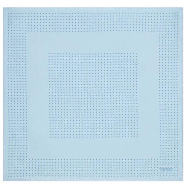TOM FORD FRAMED POLKA DOT POCKET SQUARE AQUAMARINE