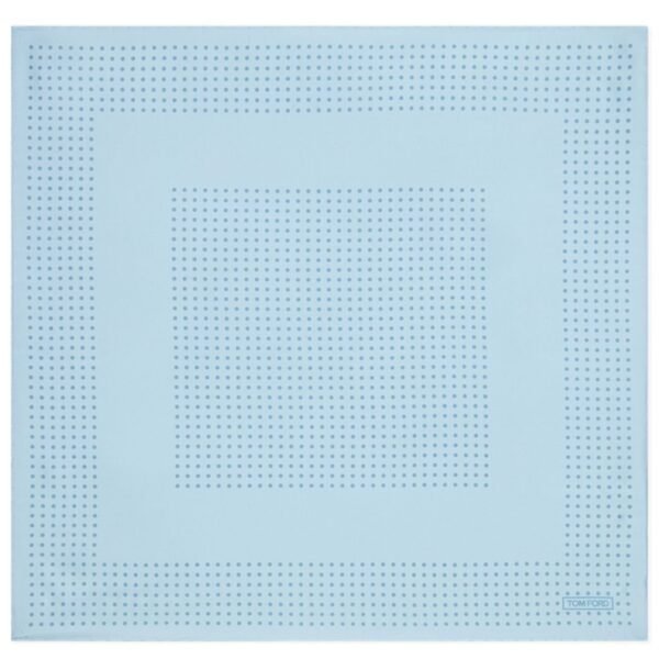 TOM FORD FRAMED POLKA DOT POCKET SQUARE LIGHT BLUE - Image 4