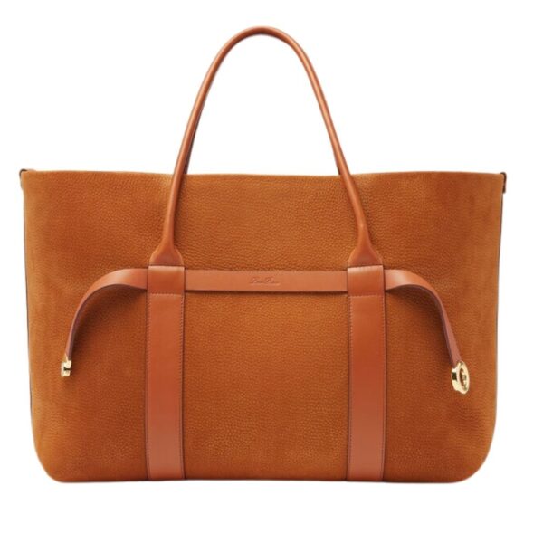 LORO PIANA LARGE GHIERA SHOPPER BON TON BROWN