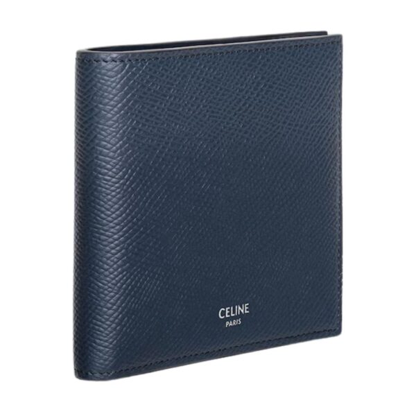 CELINE BI FOLD WALLET IN GRAINED CALFSKIN NAVY BLUE - Image 4