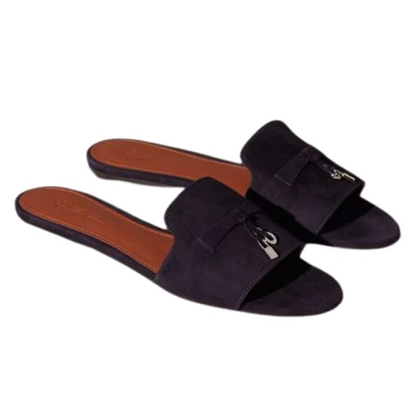 LORO PIANA SUMMER CHARMS SANDAL NAVY BLUE - Image 12