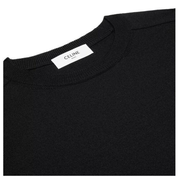 CELINE TRIOMPHE CREW NECK SWEATER IN WOOL BLACK - Image 5