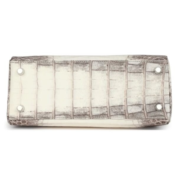 HERMÈS KELLY RETOURNE 25 HIMALAYA NILOTICUS CROCODILE PALLADIUM HARDWARE - Image 6