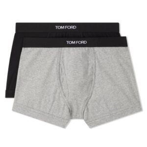 TOM FORD COTTON BOXER BRIEFS TWO PACK GREY