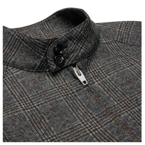 CELINE TRIOMPHE BLOUSON JACKET IN PRINCE OF WALES WOOL - Image 3