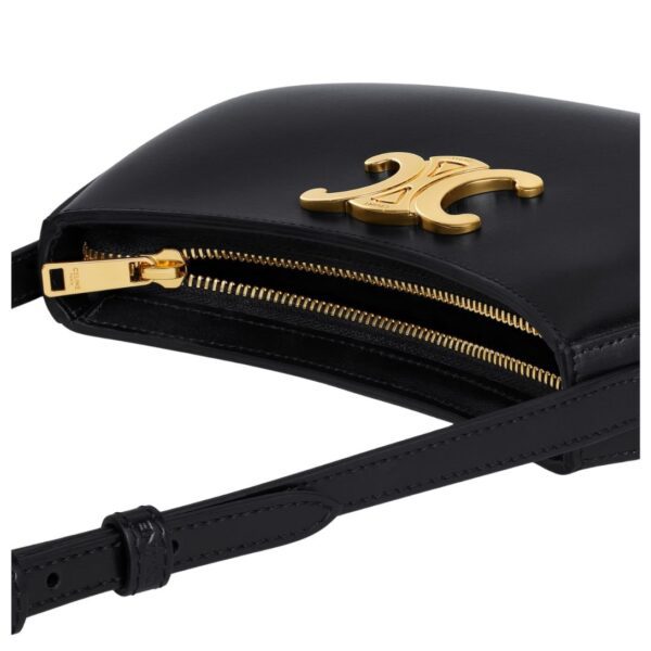 CELINE MEDIUM TILLY BAG IN SHINY CALFSKIN BLACK - Image 5
