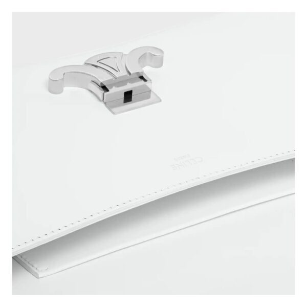 CELINE MEDIUM LOLA BAG IN SHINY CALFSKIN BLANC DE BLANC - Image 6
