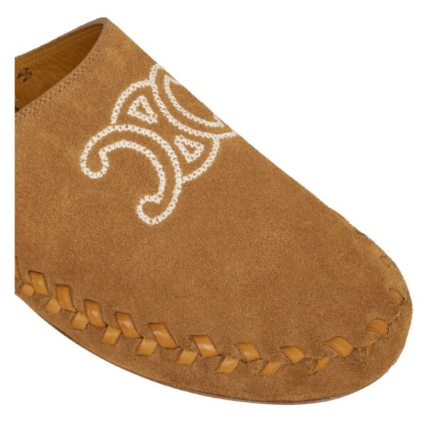 CELINE MARLOU TRIOMPHE MULE IN SUEDE CALFSKIN - Image 4