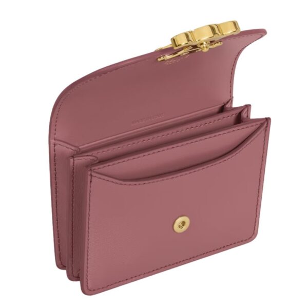 CELINE BUSINESS CARD HOLDER TRIOMPHE IN SHINY CALFSKIN VINTAGE ROSE - Image 5