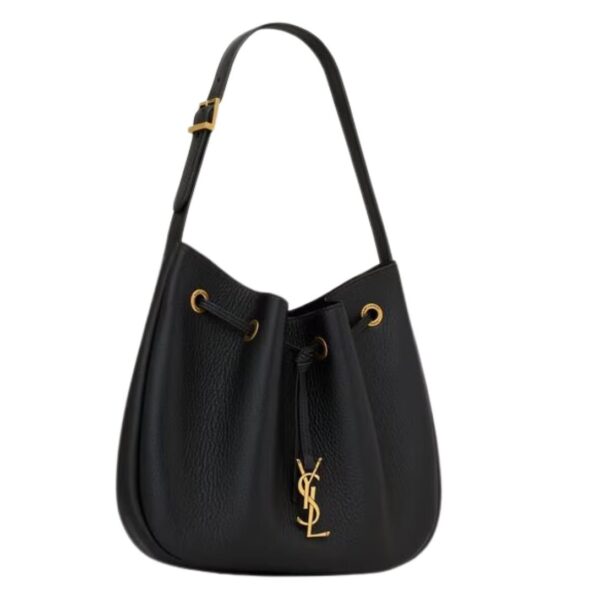 SAINT LAURENT PARIS VII SMALL HOBO IN GRAINED LEATHER - Image 4