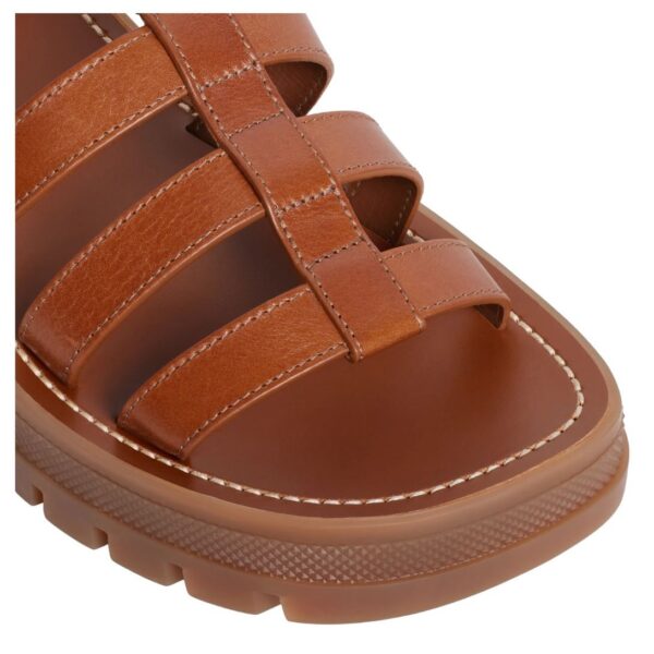 CELINE CLEA TRIOMPHE GLADIATOR SANDAL IN CALFSKIN VEGETAL TANNING TAN - Image 5