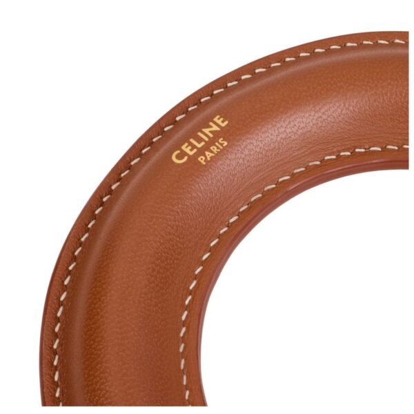 CELINE BANGLE IN LAMBSKIN TAN - Image 5