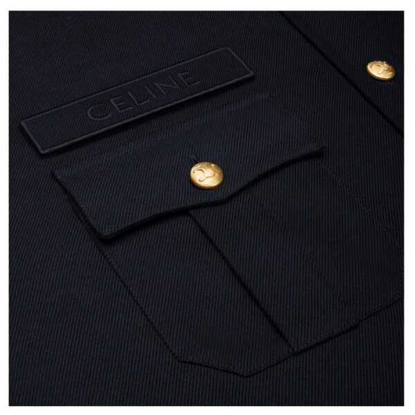 CELINE MILITARY SHIRT IN COTTON WOOL TWILL - Image 4