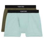 TOM FORD COTTON BOXER BRIEFS TWO PACK PISTACHIO