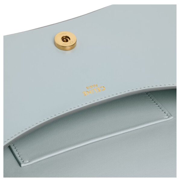 CELINE TEEN CELINE LOLA IN SHINY CALFSKIN ICE BLUE - Image 8