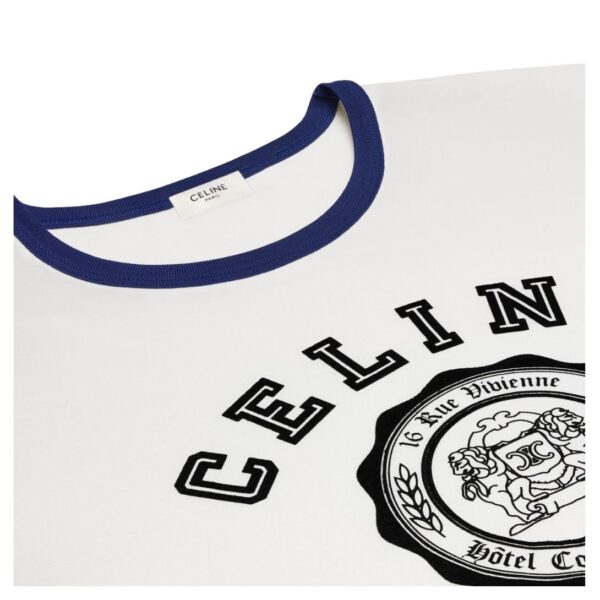 CELINE BLASON LOOSE T SHIRT IN COTTON JERSEY - Image 4