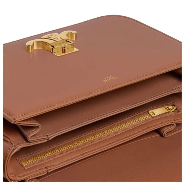 CELINE CLASSIQUE TRIOMPHE BAG IN SHINY CALFSKIN BRONZE - Image 11