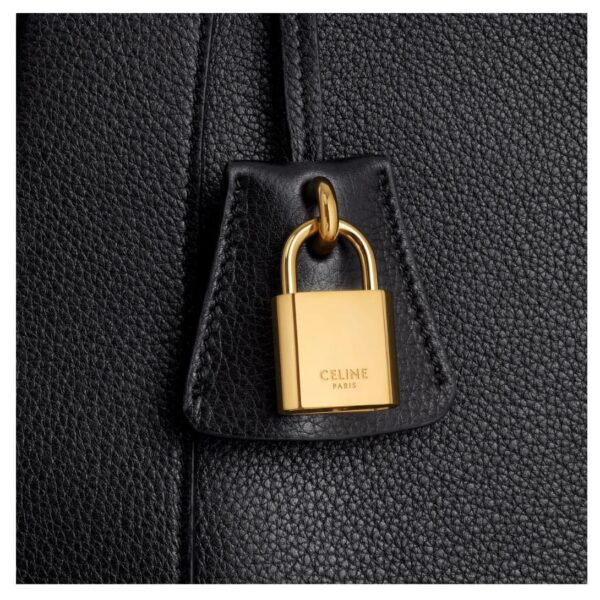 CELINE MEO BAG IN SUPPLE GRAINED CALFSKIN BLACK - Image 5
