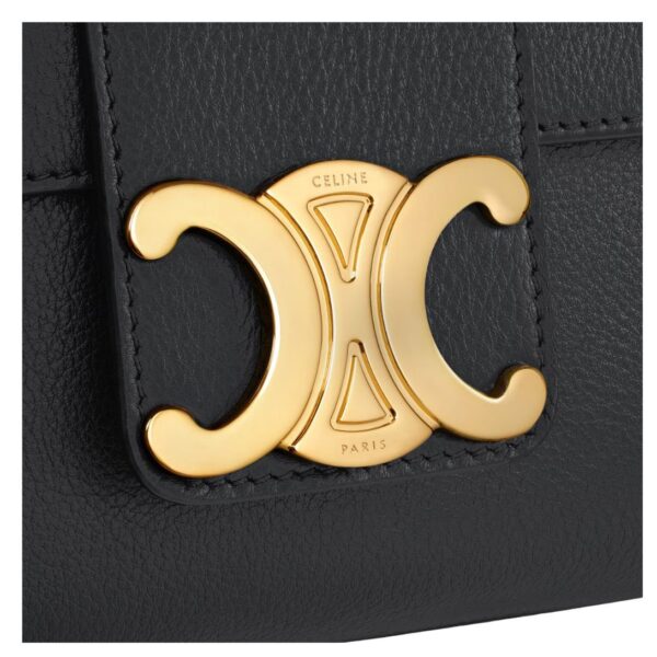 CELINE MEDIUM VICTOIRE BAG IN SUPPLE GRAINED CALFSKIN BLACK - Image 7
