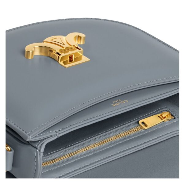 CELINE BESACE CLEA IN SHINY CALFSKIN BLUE GREY - Image 5