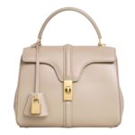 CELINE SMALL 16 BAG IN SATINATED CALFSKIN CAPPUCCINO