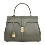 CELINE CLASSIQUE 16 BAG IN SATINATED CALFSKIN FALL GREEN