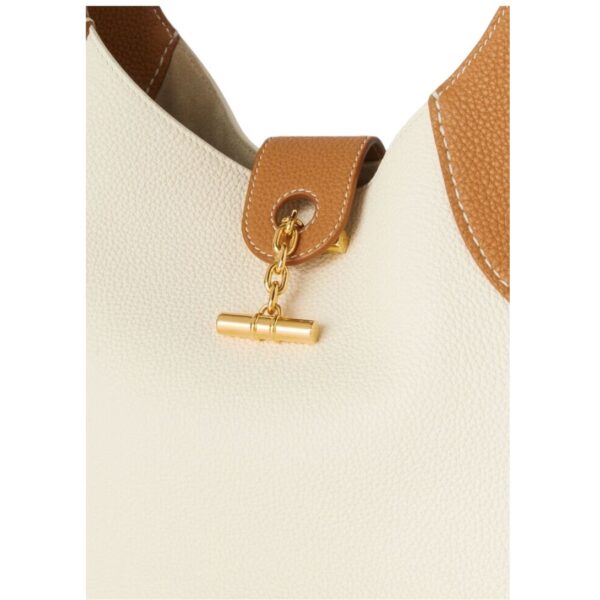 LORO PIANA MEDIUM BOBBIN BAG WHISPER WHITE-WHEAT BRAN - Image 4