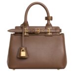 CELINE TEEN CONTI BAG IN SUPPLE GRAINED CALFSKIN GLAZED BROWN