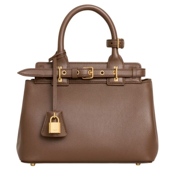 CELINE TEEN CONTI BAG IN SUPPLE GRAINED CALFSKIN BLACK - Image 3