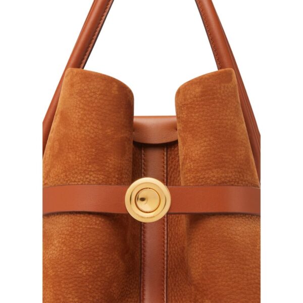 LORO PIANA LARGE GHIERA SHOPPER BON TON BROWN - Image 4