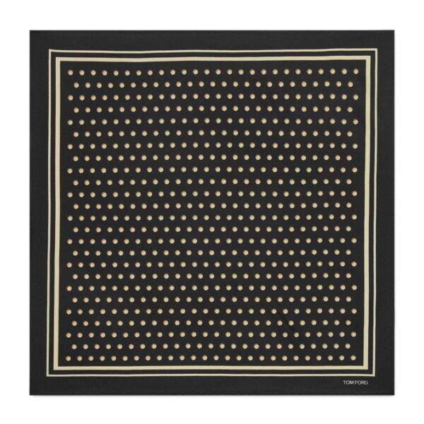 TOM FORD POLKA DOT SQUARE DESIGN POCKET SQUARE AVIAN BLUE - Image 5