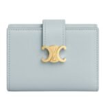CELINE FINE WALLET VICTOIRE IN SUPPLE GRAINED CALFSKIN ICE BLUE