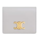 CELINE TRIOMPHE BUSINESS CARD HOLDER IN SHINY CALFSKIN CLOUDY GREY