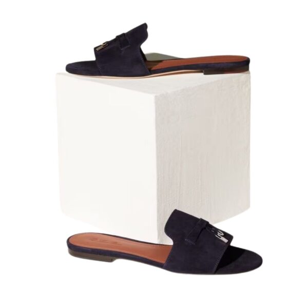 LORO PIANA SUMMER CHARMS SANDAL NAVY BLUE - Image 14