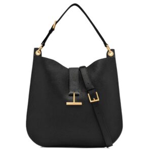 TOM FORD GRAIN LEATHER TARA LARGE CROSSBODY BLACK
