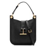 TOM FORD GRAIN LEATHER TARA SMALL CROSSBODY BLACK