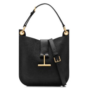 TOM FORD GRAIN LEATHER TARA SMALL CROSSBODY BLACK