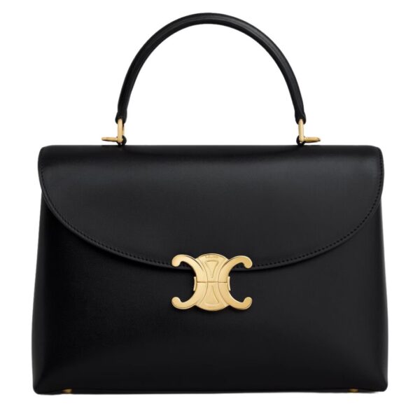 CELINE MEDIUM NINO BAG IN SMOOTH SATINATED CALFSKIN PALE BEIGE - Image 3
